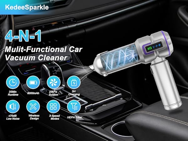 KedeeSparkle Car Vacuum Cleaner