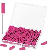 Rolybag 100 Pcs Small Sanding Bands Nail Drill Bit, 240 Grit Sanding Bands for Nail Drill with 3....