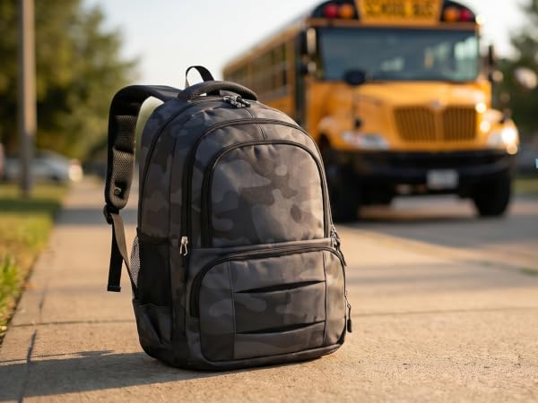 School Backpack Travel Bag for Men &amp;amp; Women Lightweight College Back Pack with Laptop Compartmen