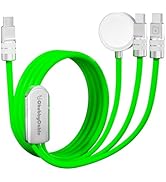 chubbycable Tri-Flex 3 in 1 USB C Cable for Apple Watch Charger Silicone 100W Multi Charging Cabl...