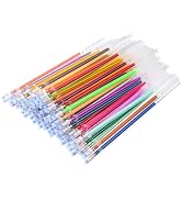 100pcs Premium Glitter Gel Pen Refills 0. 8mm Medium Point Glitter Markers Colorful Smooth Writin...