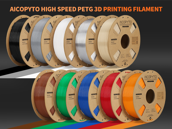 Rapid PETG Filament 1KG High Speed 30-600mm/s 3D Printer Filament PETG 1.75mm 