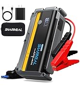 Sharmeal 7000A Car Battery Jump Starter, 12000mAh Car Jumper Starter Battery Pack for Up to All G...