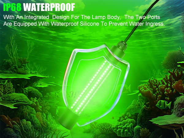 underwater green fishing light
