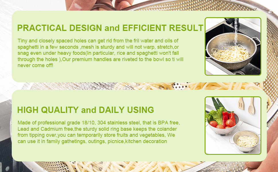 strainers and colanders