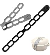 2PCS Silicone Latch Strap for Slow Cooker Lid,Pot,Bento Box Securing,Adjustable Lock Length,21.34...