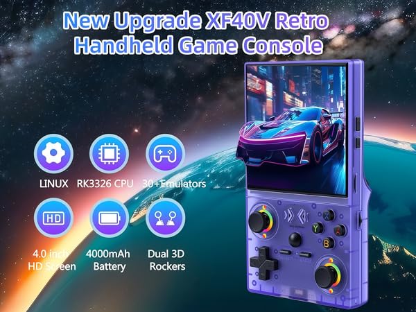 New Upgrade XF40V Retro Handheld Game Console