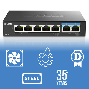 link -link 105 108 unmanaged 7 port rackmount