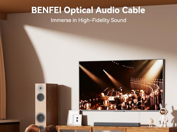 BENFEI Toslink Optical Audio Cable 6.6 feet / 2 M, S/PDIF Fiber Optic Cord