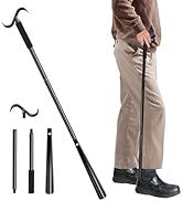 Kekoy 35.5 Inch Long Handled Shoe Horn - Dressing Stick Sock Remover Aid Helper - Adjustable &amp; Ve...