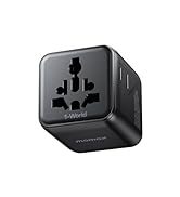 MOMAX Universal Travel Adapter Mini Version, International Power Adapter for Most Europe, USA, Ja...