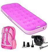 Pittman Outdoors AirBedz Kidmat Deluxe Twin Air Mattress for Kids | Includes Electric Pump &amp; Colo...