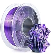 SUNLU Silk Dual Color Pla Filament, Silk PLA 3D Printer Filament 1.75mm, Shiny Silk Texture, Dime...