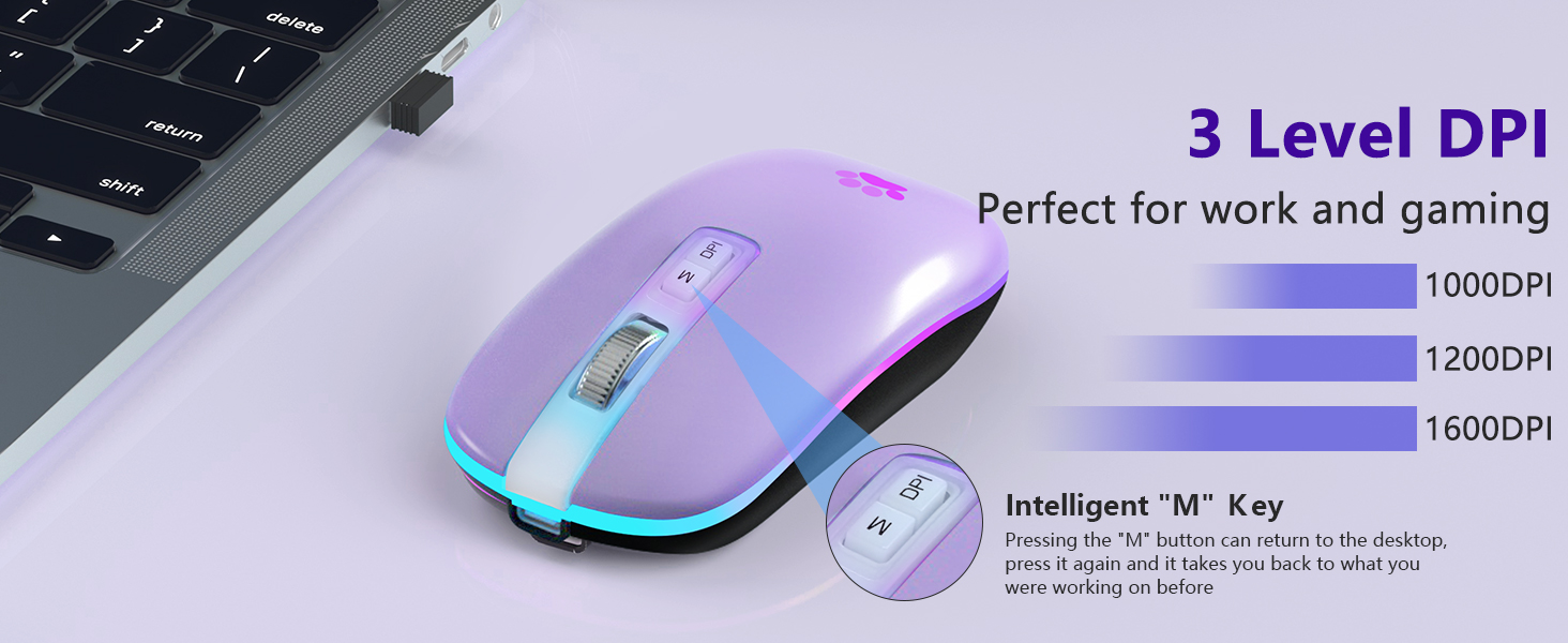 3 Adjustable DPI Wireless Computer Mouse