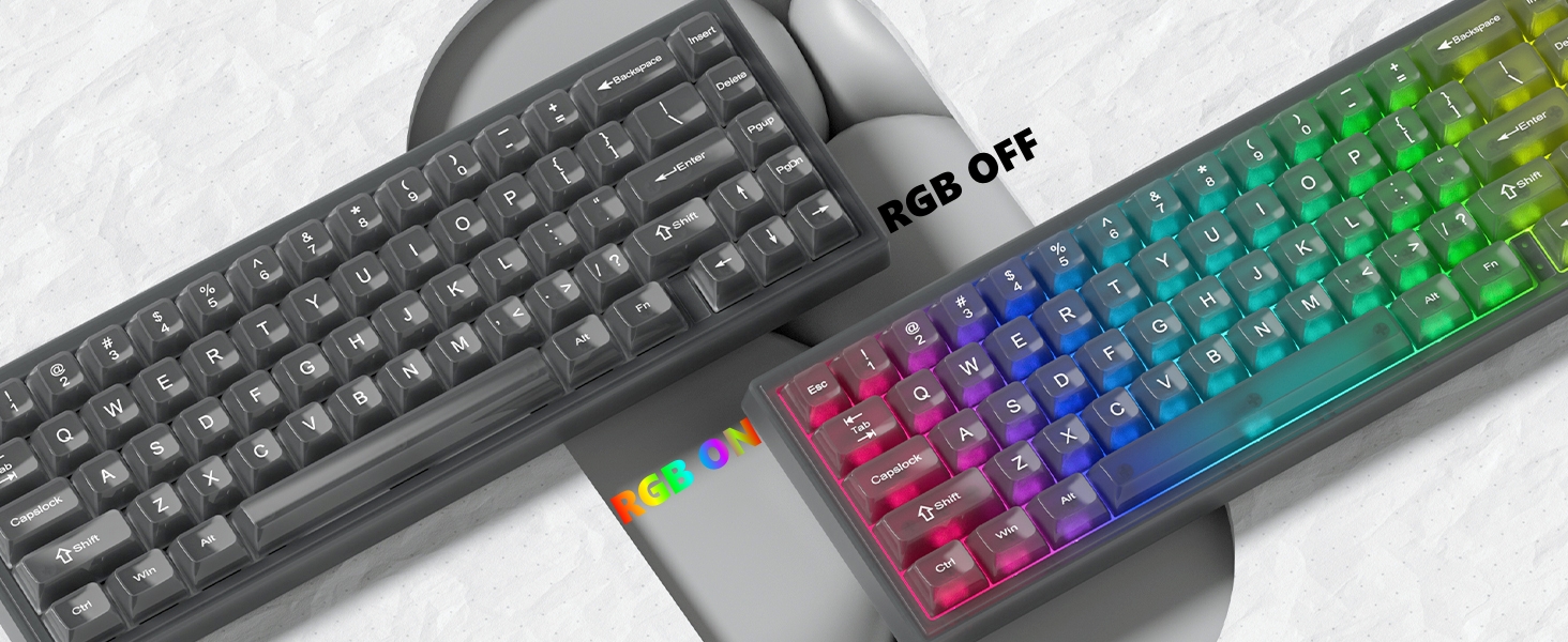 Keycaps Clear, White Keycaps 60 65 75 100 Percent, Transparent Jelly Cute Custom Key Cap