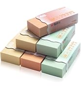 M&amp;G 6 Pcs Pencil Erasers, Assort Color Rectangular Erasers, Writing Erasers for School Office, Ar...