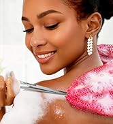 ribbon design Gentle deep cleansing How to exfoliate back easily Best sponge for smooth skin
