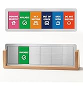 Executive Wood Office Door Sign with 6-Option Rotating Dial – A Functional Privacy Indicator for ...