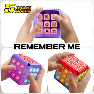 power your fun cubik led metallic electronic game stem toy remember me feature