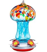 Muse Garden Gifts for Women Hummingbird Feeders for Outdoors Hanging Ant and Bee Proof, Blown Gla...