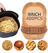 UBeesize 9 Inch Air Fryer Paper Liners,400 PCS Parchment Paper, Air Fryer Disposable Paper Liners...
