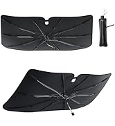 Windshield Sun Shade Umbrella, Portable Foldable, Spring Structure Wind Shield, Front Window Suns...