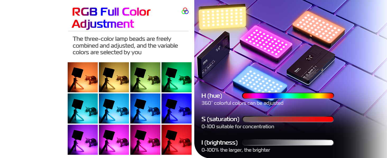 rgb light rode wireless go 2 portable light for photography ulanzi