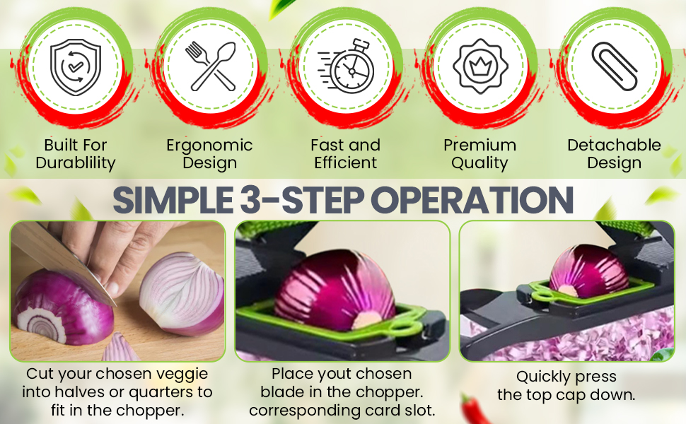 Onion cutter vegetable slicer mandoline