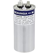 VEXUNGA 55uF 55 MFD 370VAC 440VAC 450VAC 50/60Hz CBB65 CBB65B Run Start Capacitor for AC Unit Fan...