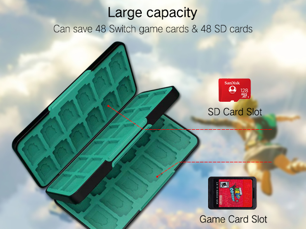 switch game case 48 card slots tears of kingdom