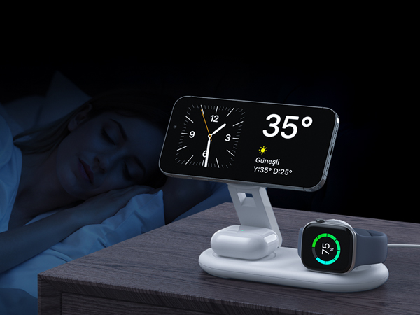 3 in 1 magnetic wireless charger stand