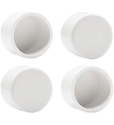 HayEastdor 4PCS 1.5inch PVC Cap Pipe Fitting White PVC Pipe End Caps Plug Adapter SCH40 Socket Fi...