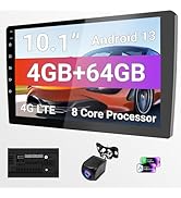 Haudio 10.1 Inch HD Carplay Screen for Car with 720P Touchscreen, Double Din Car Stereo, 8-Core P...