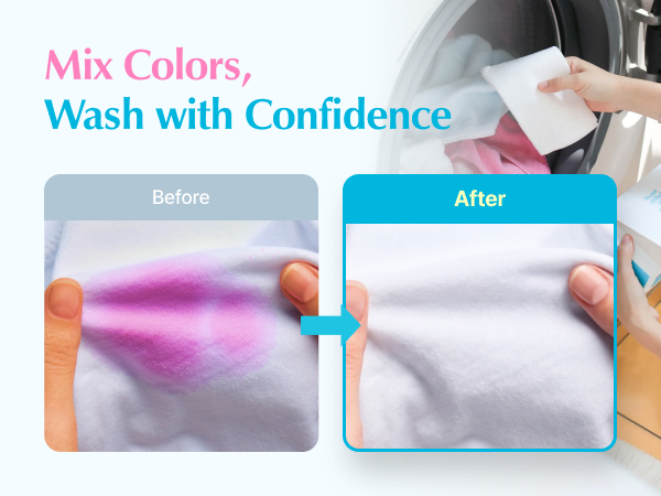 Easy Laundry Color Catcher Sheet wash with confidence