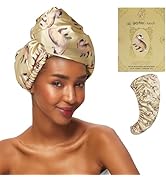 Kitsch Harry Potter x Satin Microfiber Hair Towel Wrap for Women - Super Absorbent, Quick Dry, An...