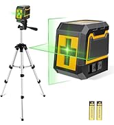 ASOBRIS Laser-Level-with-Tripod, Green Cross Line Laser with Tripod Self-Leveling, Lazer Leveler ...
