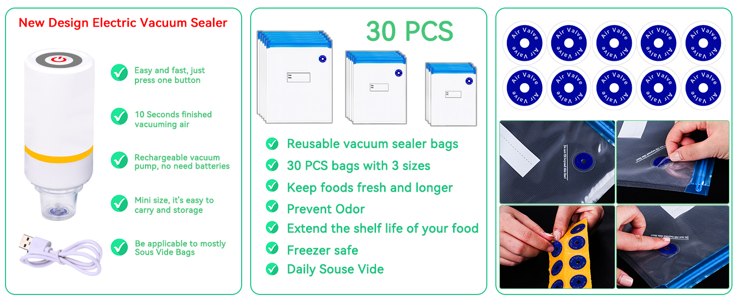 42pcs Sous Vide Vacuum Sealer Set