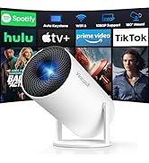 [Built-in Apps &amp; Auto Keystone] Mini Projector, Portable Projector with WiFi 6 and Bluetooth 5.2,...