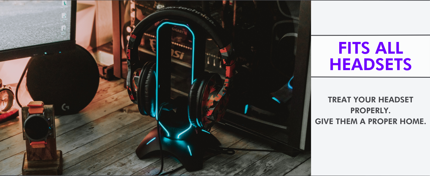rgb headphone stand