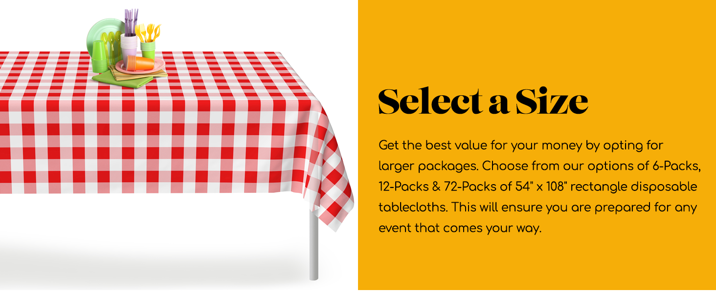  Grandipity Rectangle Tablecloth GINGHAM RED