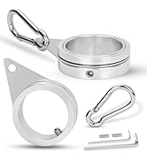 BONWIN 1.5" Flag Pole Rings, 2 Pcs Aluminum Alloy Spinning Flag Pole Ring Clips Swivels, 360° Rot...