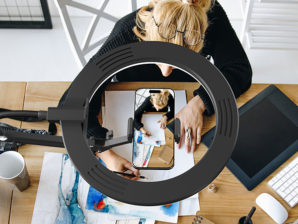 TONOR.Desk.Ring.Light.with.Camera.Mount.Kit
