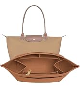 LOUKAYCCI Purse Organizer Insert for Longchamp Le Pliage L Handbag Insert Felt Long Champ Tote Ba...