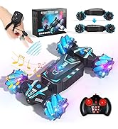 Remote Control Car Hand Controlled Gesture RC Stunt Car with Spray &amp; Lights &amp; Music for Kids 6-13...