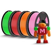 TECBEARS PLA 3D Printer Filament, 4KG PLA Filament 1.75mm, Neatly Wound 3D Printing Filament, Dim...