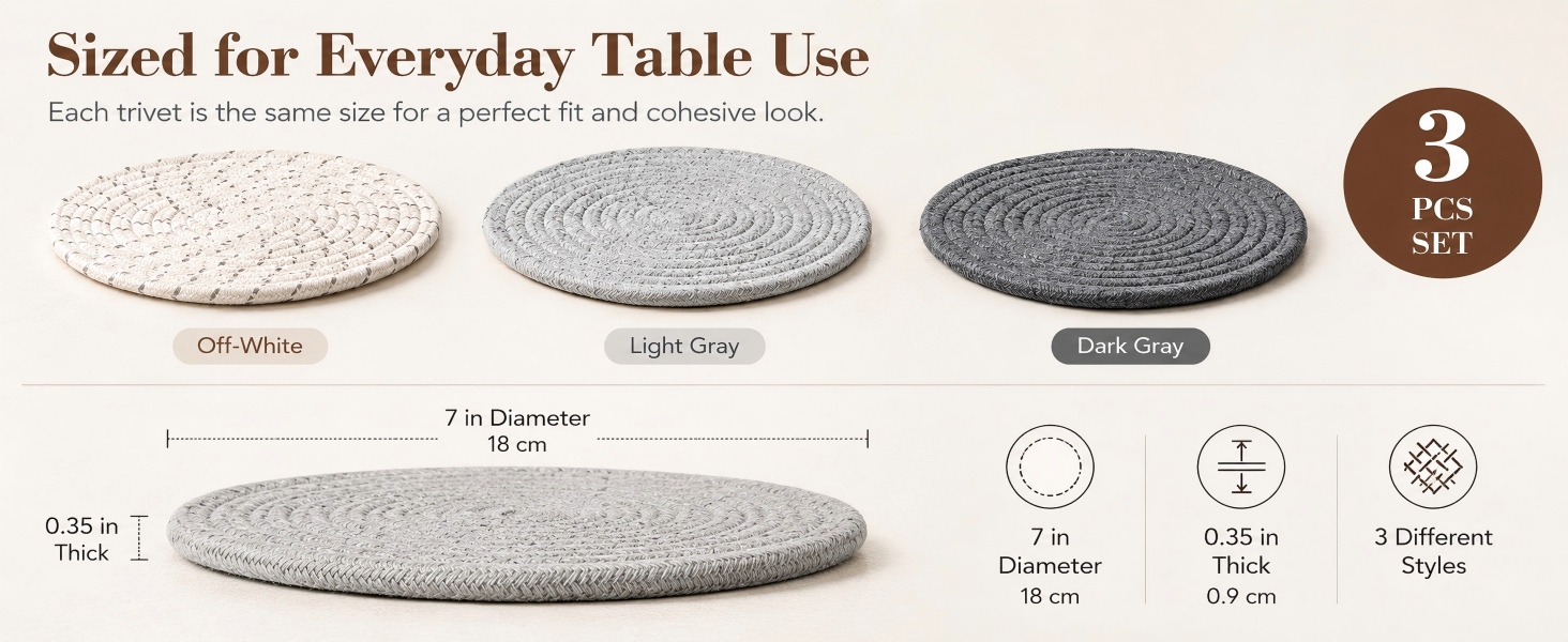 Premium Heatproof Trivets, Reliable Thermal Barrier Protect Your Valuable Tabletop