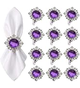 FRCOLOR 24PCS Napkin Rings Napkin Holder for Cloth Napkins, Vintage Metal Serviette Buckles for W...