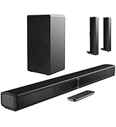 LARKSOUND 4.1 CH Soundbar for Smart TV with Subwoofer, 2-in-1 Detachable Sound Bar for TV, Blueto...