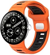 Eiavike Sport Band Compatible with Google Pixel Watch 4/3 45mm, Soft Silicone Breathable Waterpro...