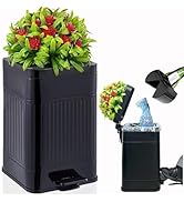 Metal Dog Poop Trash Can Outside - Small Outdoor Garbage Can with Pedal - Stainless Steel Dog Was...